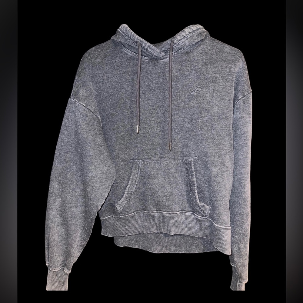 Womans black/grayish  crop hoodie